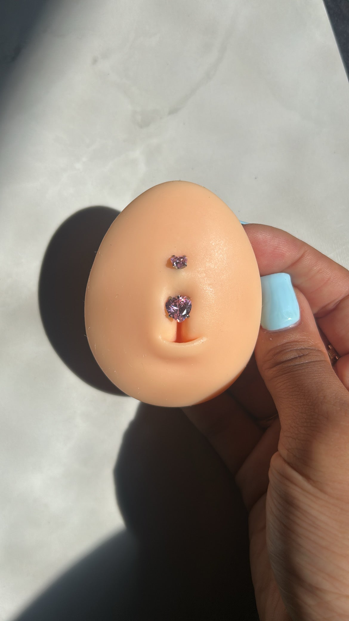 Double Heart Belly Ring