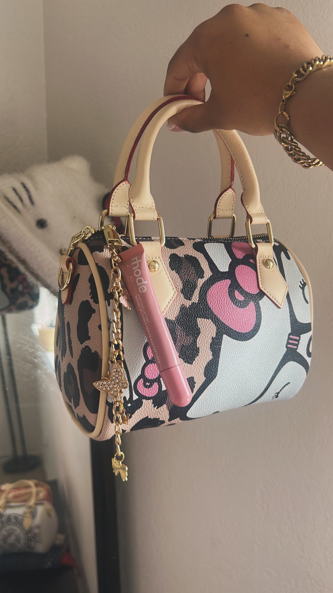 Leopard Print HK Pillow Bag