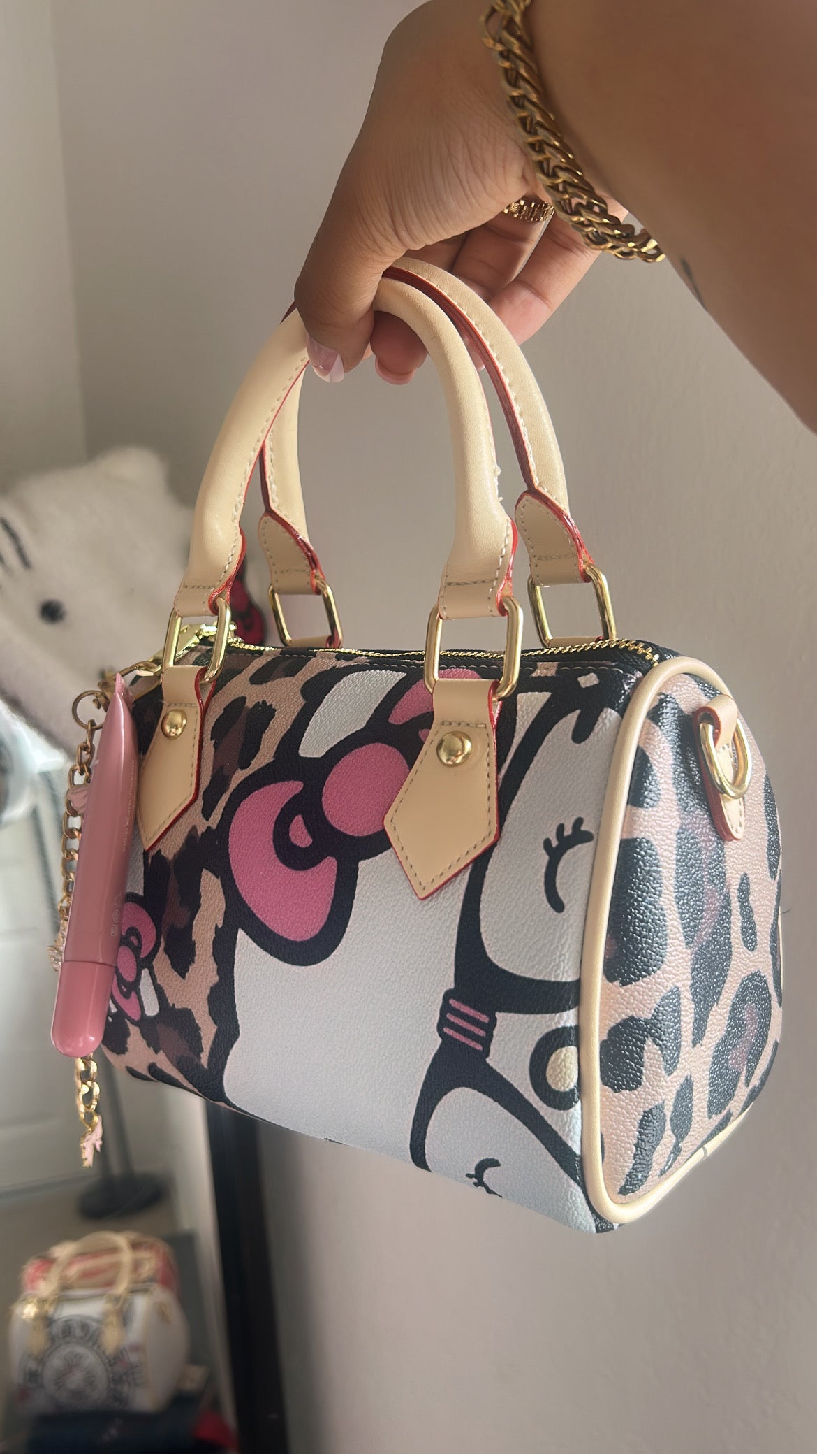 Leopard Print HK Pillow Bag