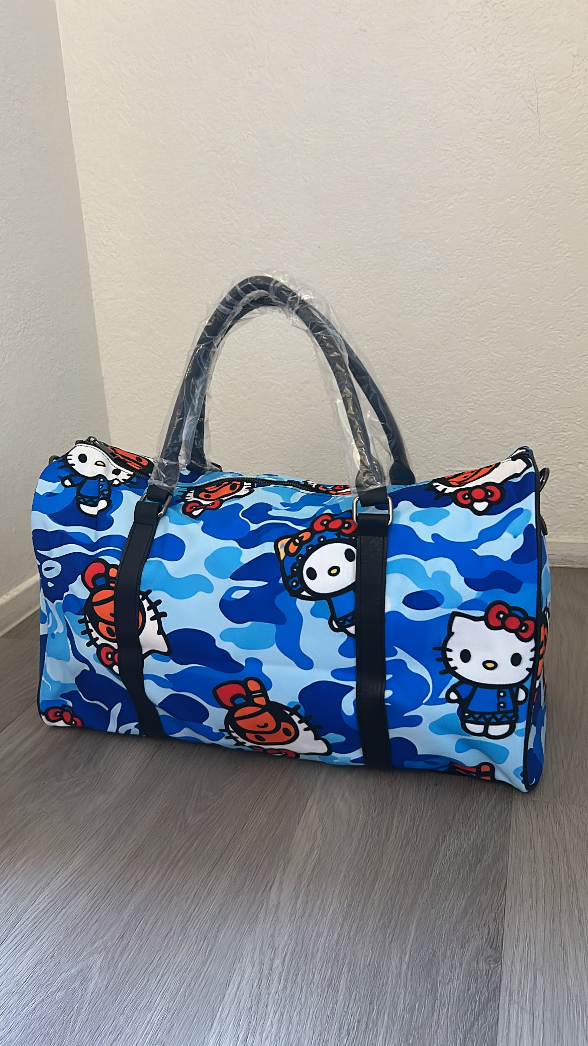 Blue HK Bape Duffle Bag