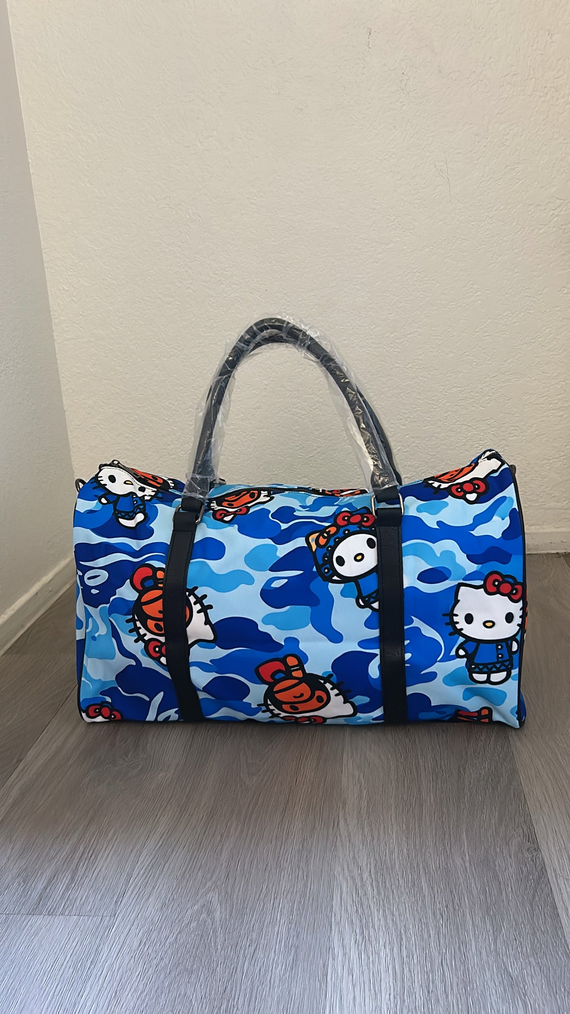 Blue HK Bape Duffle Bag