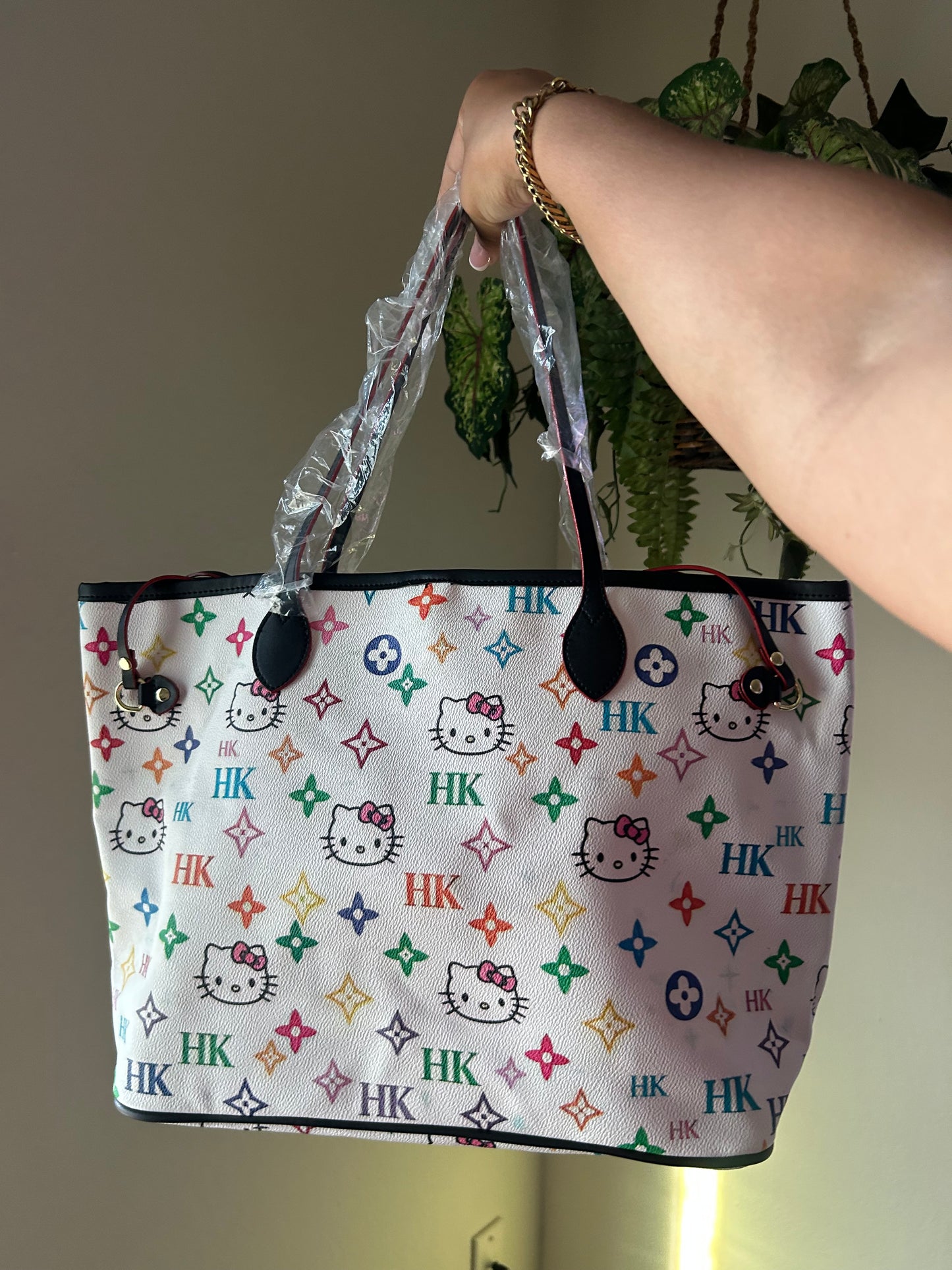 White/Colorful Tote Bag