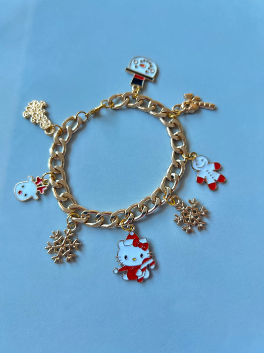 HK Candy Cane Charm Bracelet