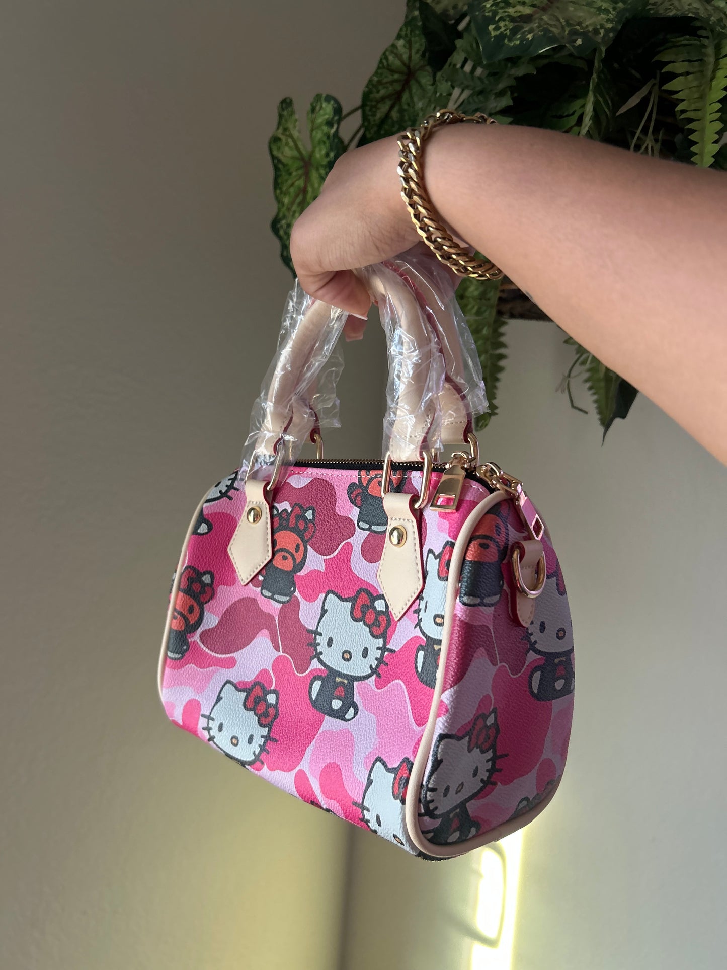 Pink Bape HK Pillow Bag