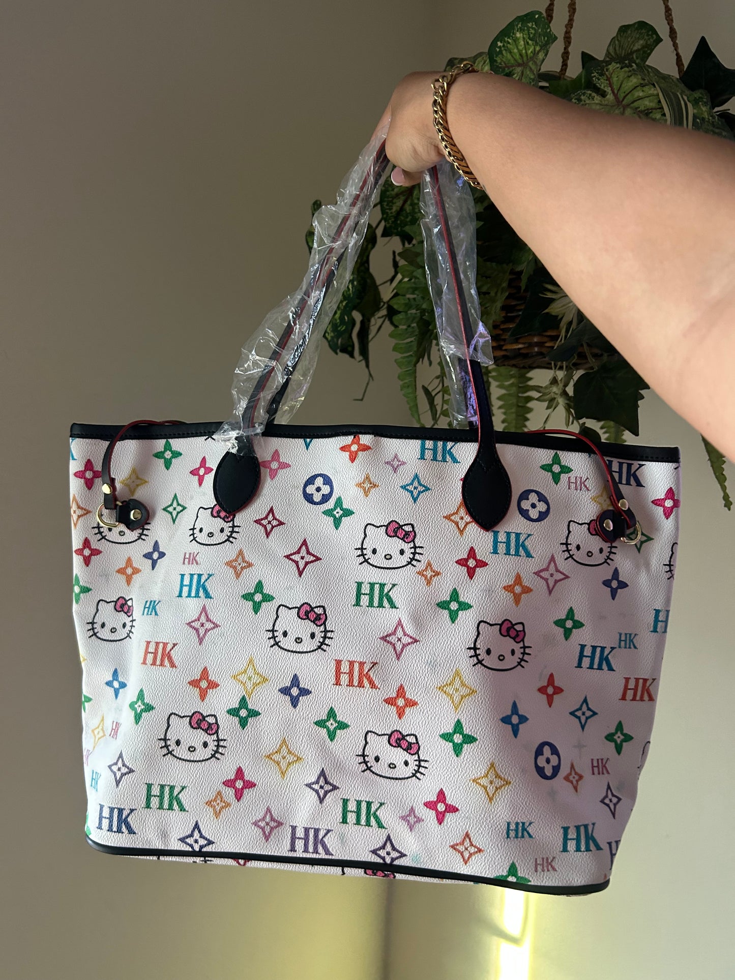 White/Colorful Tote Bag
