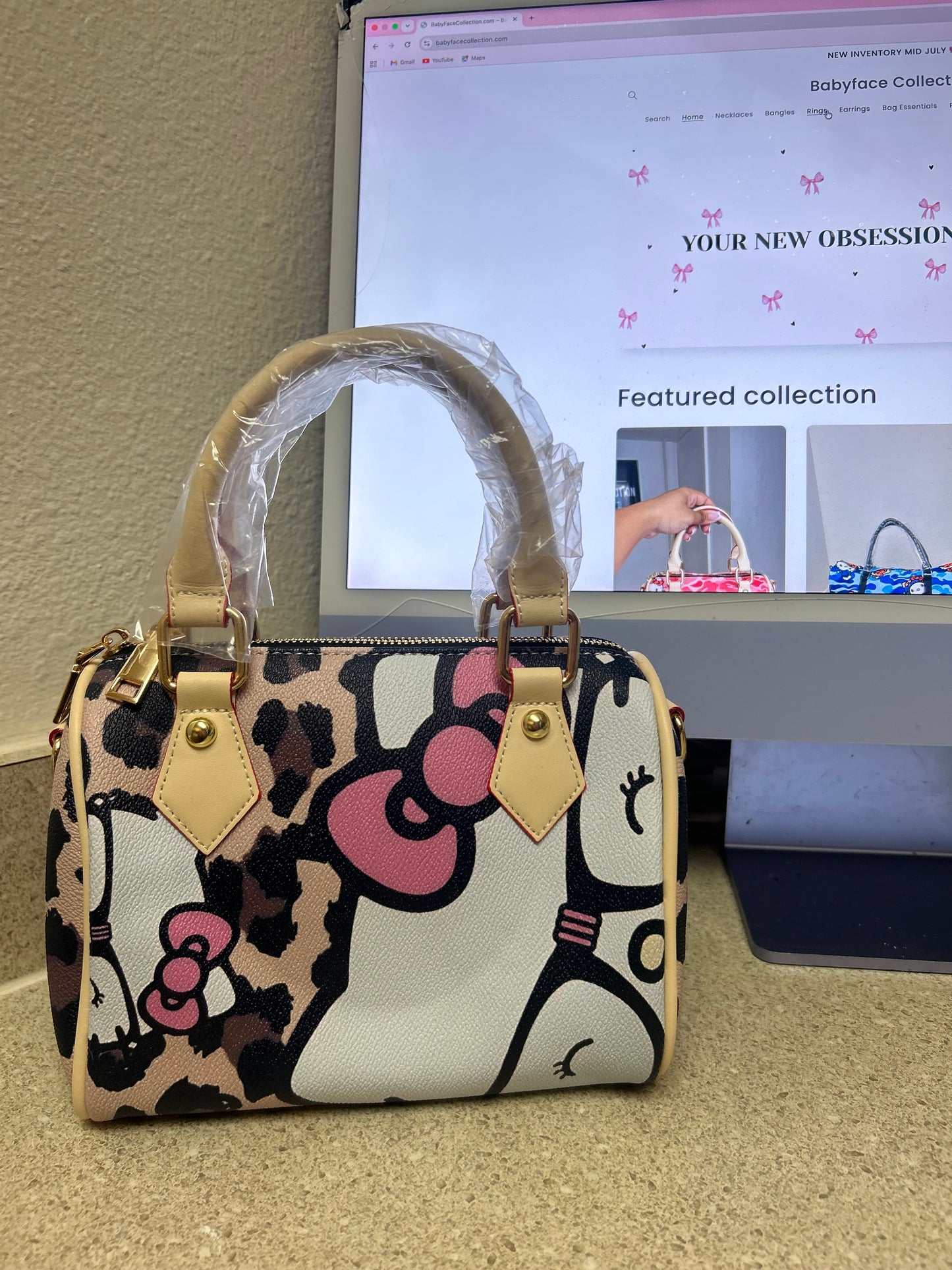 Leopard Print HK Pillow Bag