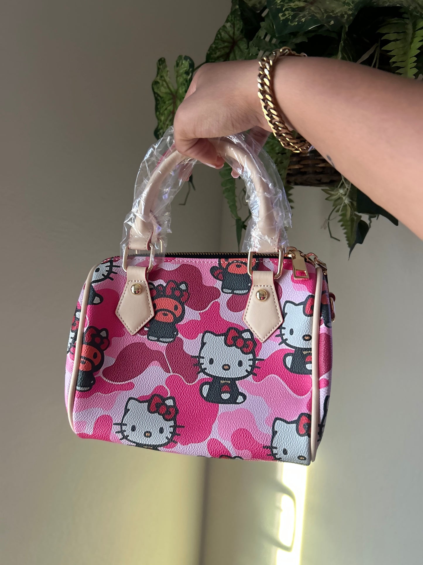 Pink Bape HK Pillow Bag