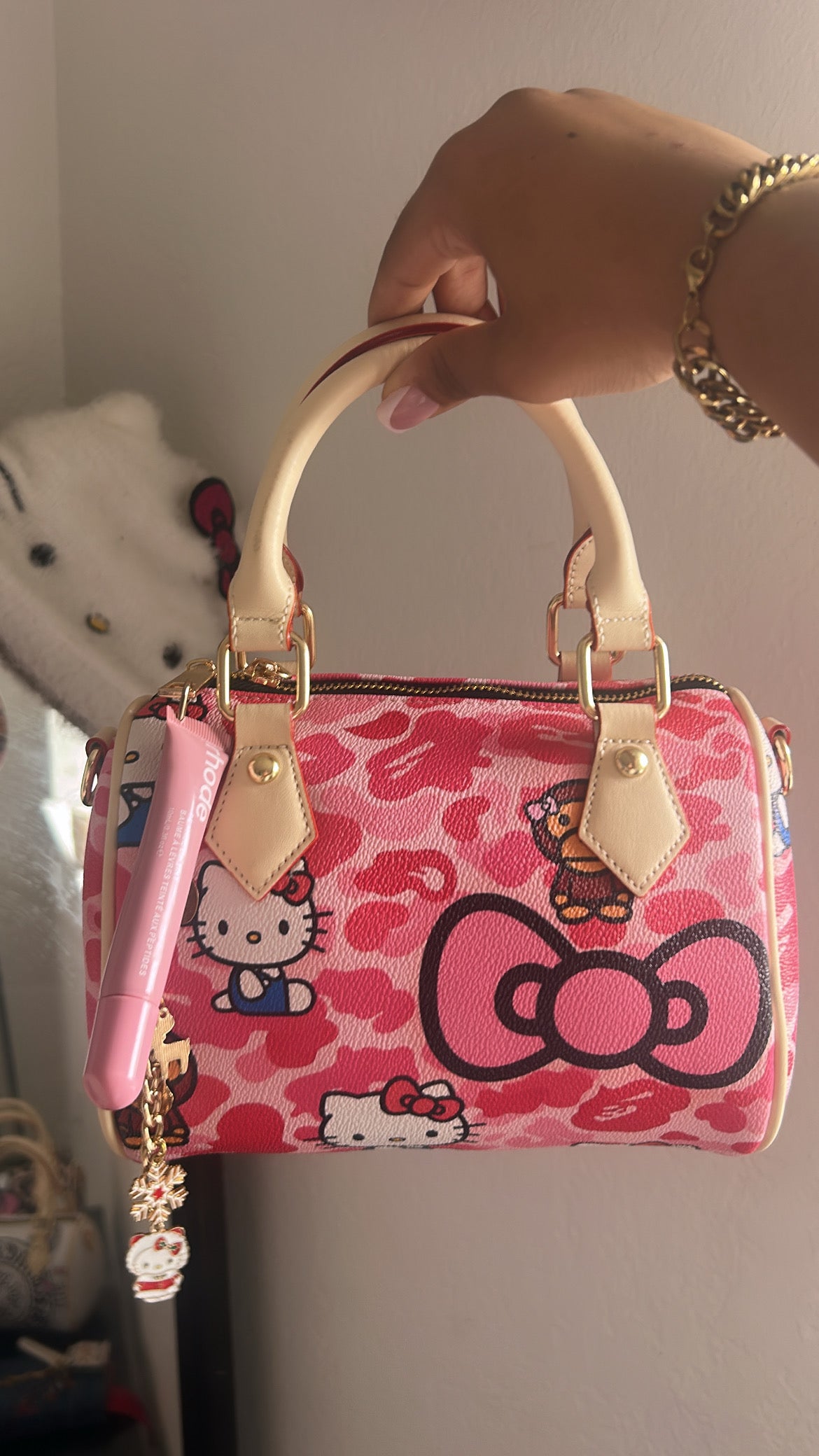 Pink Bape HK Pillow Bag