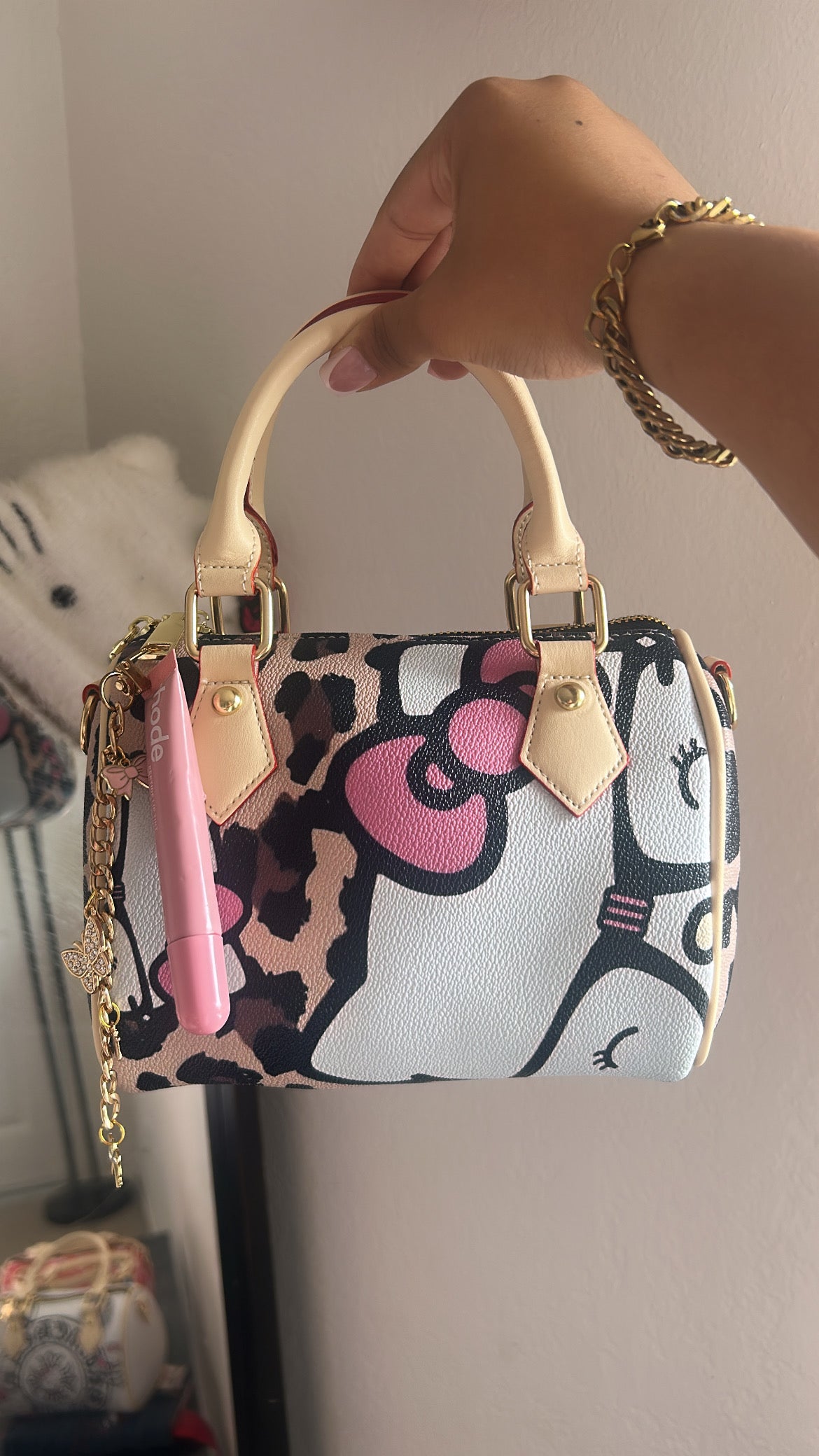 Leopard Print HK Pillow Bag