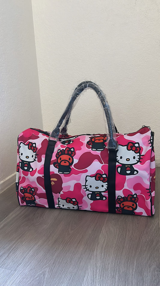 Pink HK Bape Duffle Bag